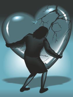 Broken heart Editor's Query Illustration by James Smallwood Art