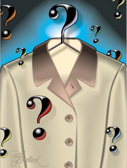 coat check Illustration of a story for editors query by James E Smallwood