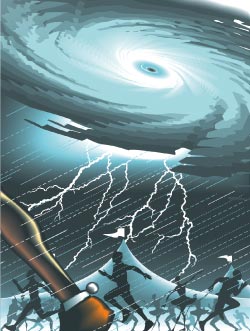 Tornado Illustration of a story for editors query by James E Smallwood