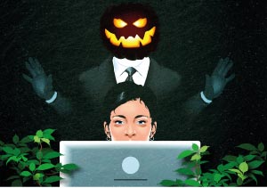 Halloween Society for human resource management illustration by James Smallwood