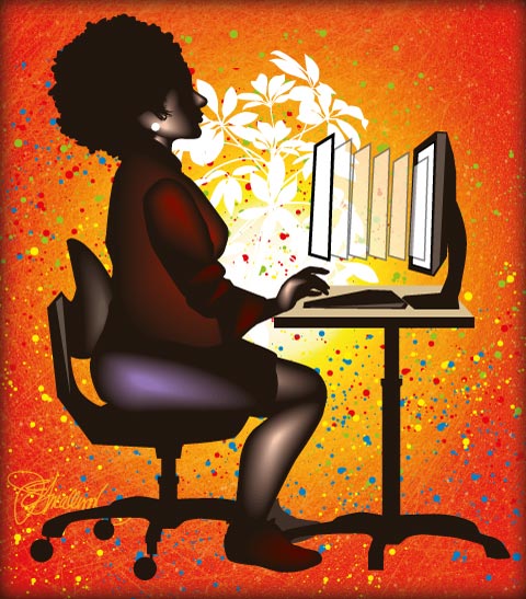 online Society for human resource management illustration by James Smallwood