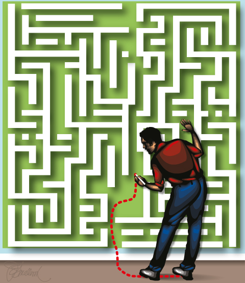 Career path Society for human resource management illustration by James Smallwood 
