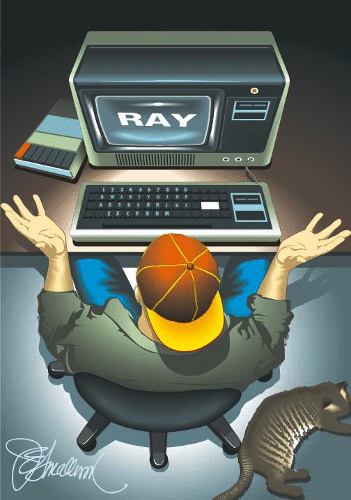 ready for ray animated gif illustration by James Smallwood